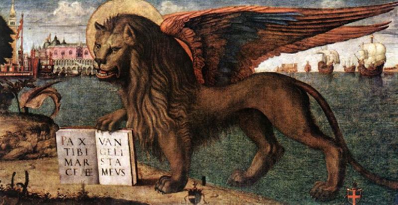 The Lion of St Mark (detail) dsf, CARPACCIO, Vittore